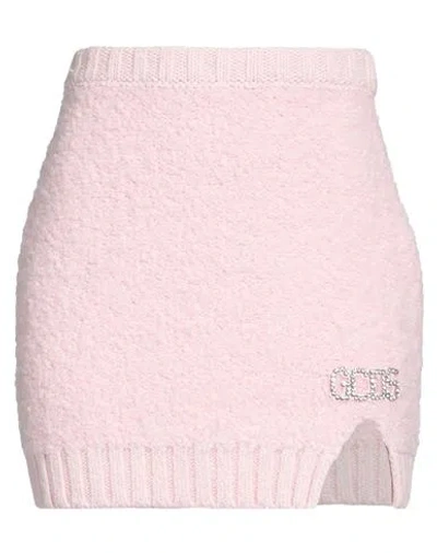 Gcds Woman Mini Skirt Pink Size M Acrylic, Virgin Wool, Alpaca Wool, Polyamide
