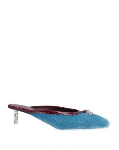 Gcds Cavallino 40mm Chain-heel Mules In Blue