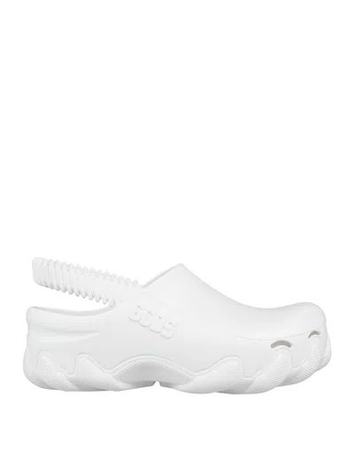 GCDS GCDS WOMAN MULES & CLOGS WHITE SIZE 8-9 RUBBER