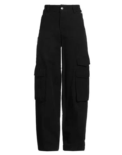 Gcds Woman Pants Black Size 6 Cotton