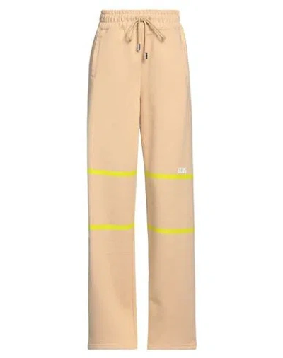 Gcds Woman Pants Camel Size M Cotton In Beige