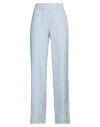 Gcds Woman Pants Sky Blue Size M Cotton, Crystal