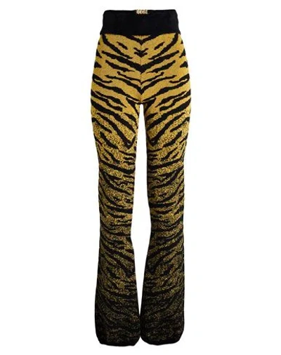 Gcds Woman Pants Yellow Size M Polyamide, Cotton, Viscose, Synthetic Fibers, Metallic Fiber In Neutral