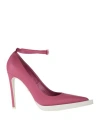 Gcds Woman Pumps Magenta Size 10 Leather In Purple