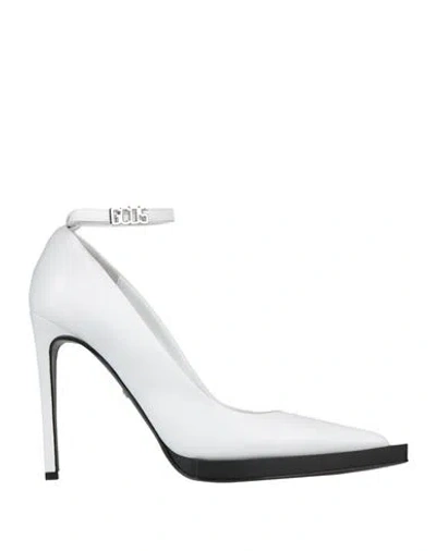 Gcds Woman Pumps White Size 10 Leather