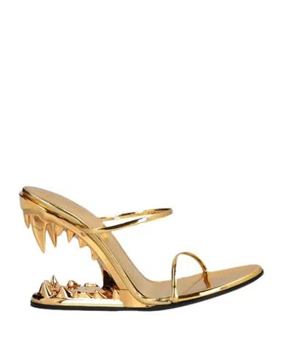 Gcds Metallic 105mm Heeled Sandals In Gold
