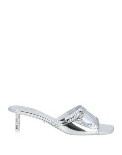 Gcds Woman Sandals Silver Size 8 Textile Fibers