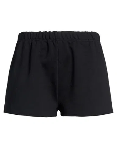 Gcds Woman Shorts & Bermuda Shorts Black Size L Cotton In Animal Print
