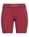 Gcds Woman Shorts & Bermuda Shorts Burgundy Size S Polyamide, Elastane In Red