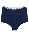 Gcds Woman Shorts & Bermuda Shorts Navy Size L Viscose, Polyester In Navy Blue