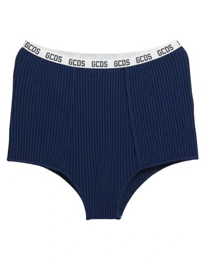 Gcds Woman Shorts & Bermuda Shorts Navy Blue Size M Viscose, Polyester