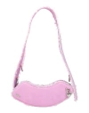 Gcds Woman Shoulder Bag Pink Size - Cotton, Leather In Pink