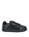 Gcds Woman Sneakers Black Size 8 Leather In Black