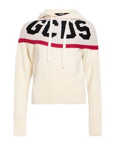 Gcds Woman Sweater Ivory Size Xs Wool, Recycled Wool, Recycled Polyamide In White
