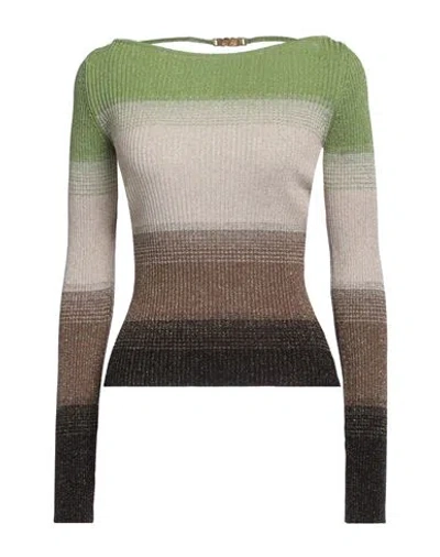 Gcds Woman Sweater Light Green Size S Viscose, Polyester, Metallic Fiber