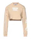 Gcds Sweatshirts In Beige