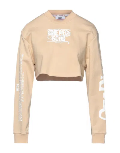 Gcds Sweatshirts In Beige
