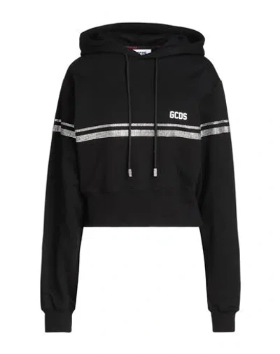 Gcds Woman Sweatshirt Black Size L Cotton