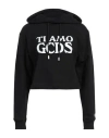 Gcds Woman Sweatshirt Black Size L Cotton