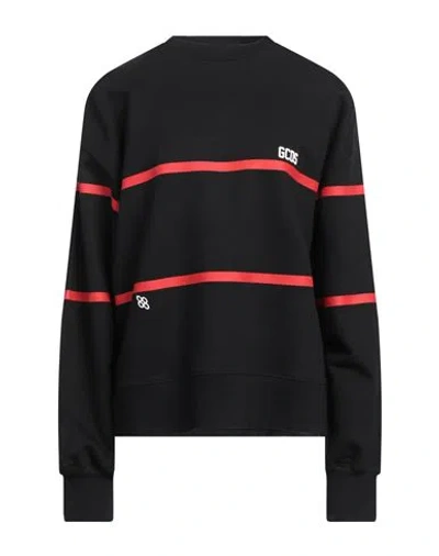 GCDS GCDS WOMAN SWEATSHIRT BLACK SIZE M COTTON