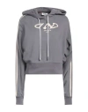 Gcds Woman Sweatshirt Grey Size S Cotton In Gray