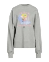 Gcds Woman Sweatshirt Light Grey Size S Cotton In Grey