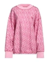 Gcds Woman Sweatshirt Pink Size Xxl Cotton