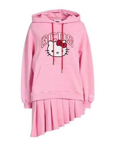 Gcds Woman Sweatshirt Pink Size M Cotton