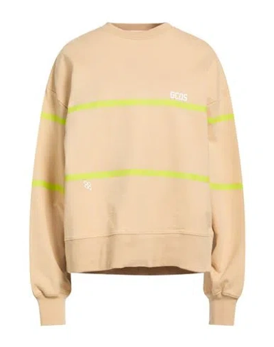 Gcds Woman Sweatshirt Sand Size S Cotton In Neutral