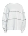 Gcds Rhinestone Crew Neck Knitwear In White