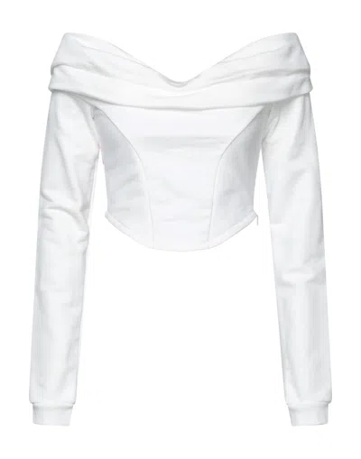 Gcds Sweatshirts In White
