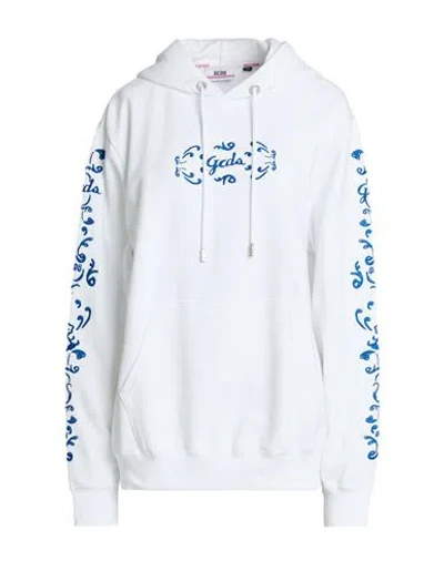 Gcds Woman Sweatshirt White Size Xl Cotton In Multi