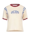 Gcds Logo-print Cotton T-shirt In Beige