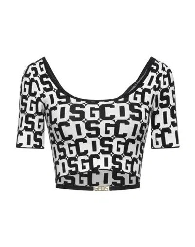 Gcds Woman T-shirt Black Size S Viscose, Polyamide, Elastane