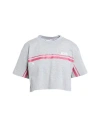 Gcds Woman T-shirt Light Grey Size L Cotton In Grey
