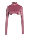 Gcds Woman T-shirt Antique Rose Size S Polyester, Elastane In Pink