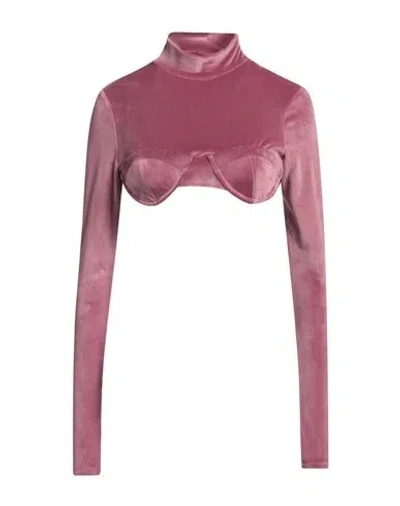 Gcds Woman T-shirt Antique Rose Size S Polyester, Elastane In Pink