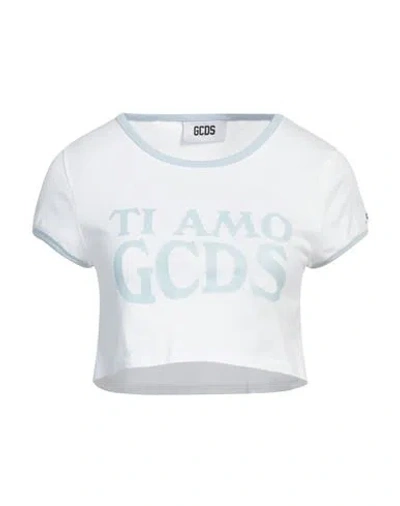 Gcds Woman T-shirt White Size M Cotton