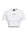 Gcds Woman T-shirt White Size M Cotton, Elastane