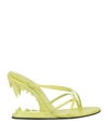 Gcds Woman Thong Sandal Acid Green Size 7 Textile Fibers In Green
