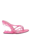 Gcds Woman Thong Sandal Fuchsia Size 8 Textile Fibers In Pink