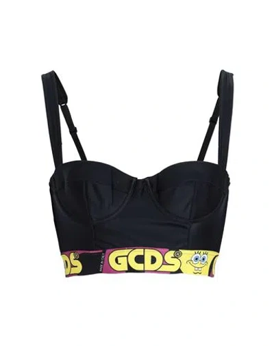 Gcds Woman Top Black Size 4 Polyamide, Elastane