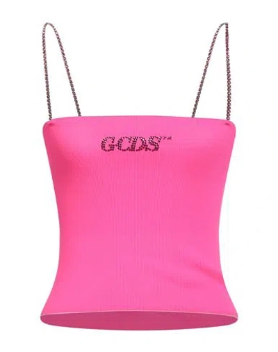 Gcds Woman Top Fuchsia Size M Polyamide In Pink