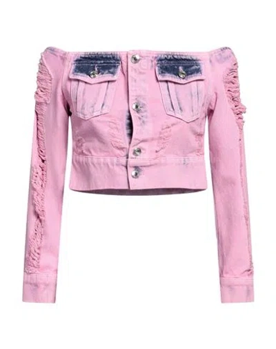 Gcds Woman Top Pink Size L Cotton
