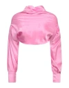 Gcds Woman Top Pink Size S Acrylic, Viscose In Pink
