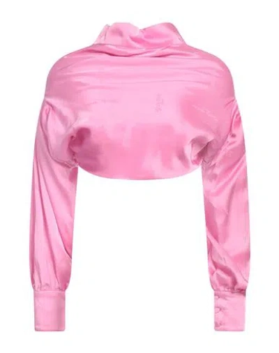 Gcds Woman Top Pink Size S Acrylic, Viscose