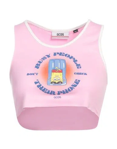 Gcds Woman Top Pink Size S Cotton