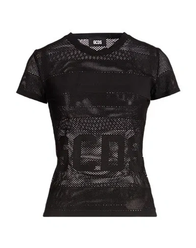 Gcds Woman T-shirt Black Size L Polyamide