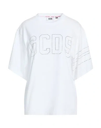 Gcds Woman T-shirt White Size M Cotton