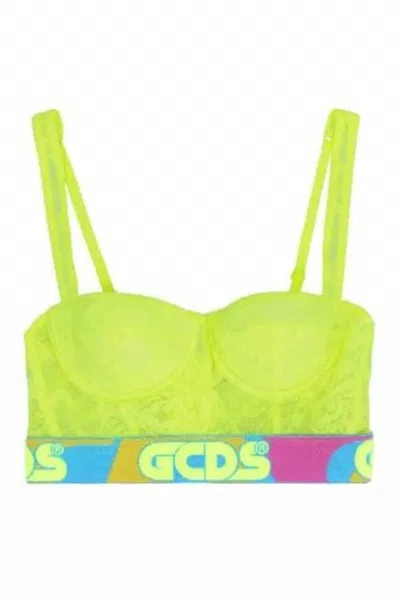 Gcds Women's Graphic Logo Top In Yellow In Multi